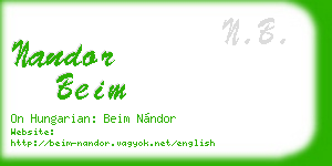 nandor beim business card